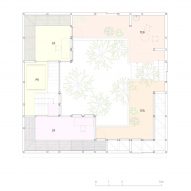First floor plan of Loop House by Tomohiro Hata Architect and Associates