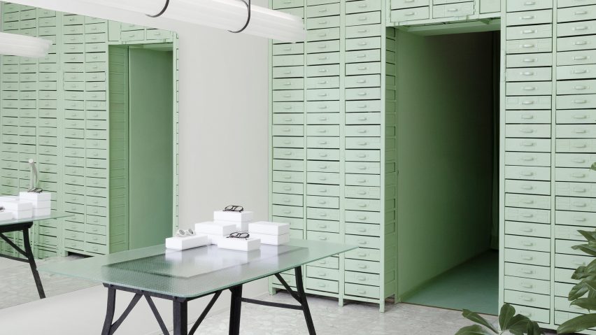 Lunettes Selection shop in Berlin designed by Oskar Kohnen Studio