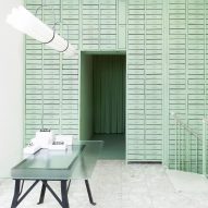 Oskar Kohnen Studio adds pastel cabinetry to Lunettes Selection store