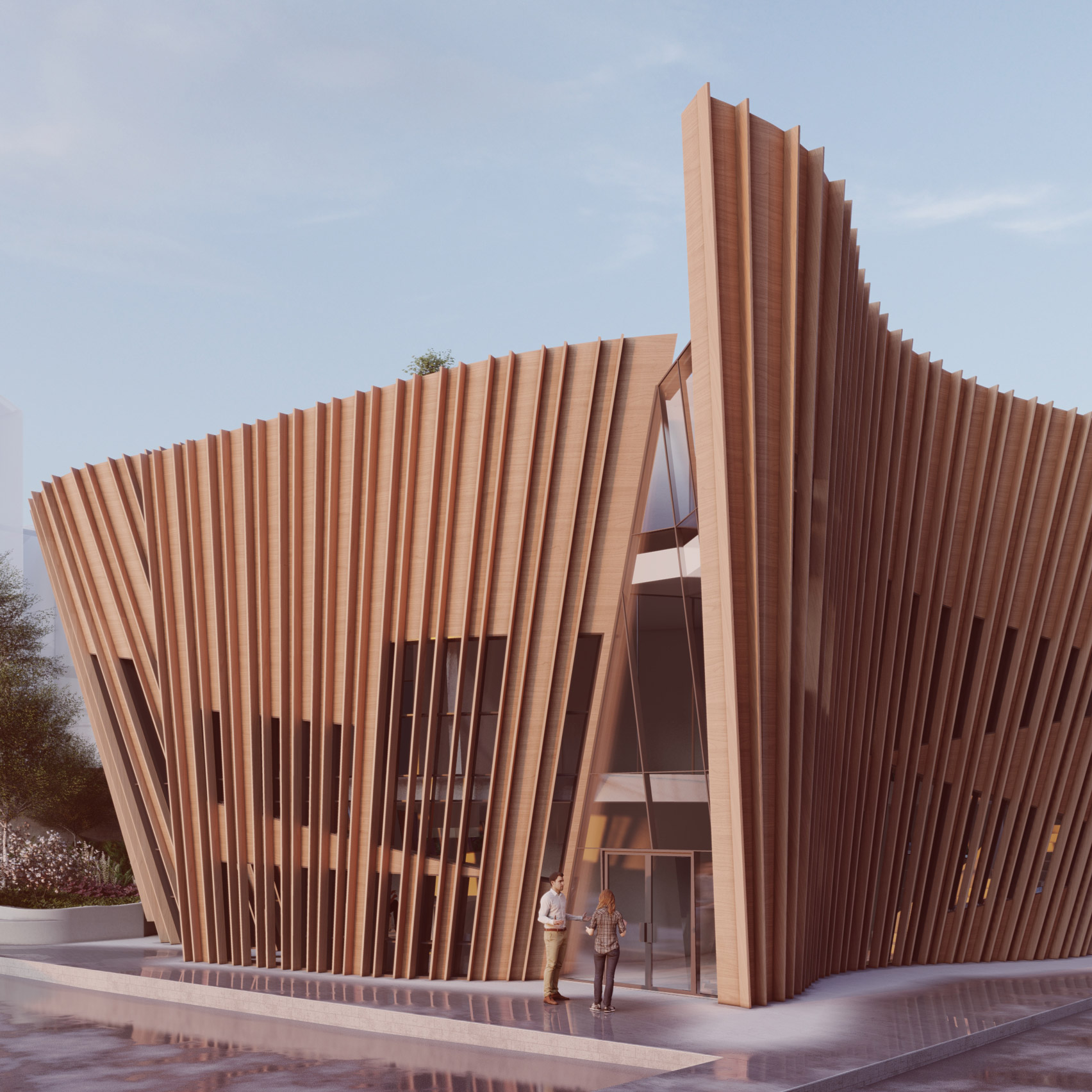 Timber exterior of proposed Maggie's Centre Hampstead by Daniel Libeskind