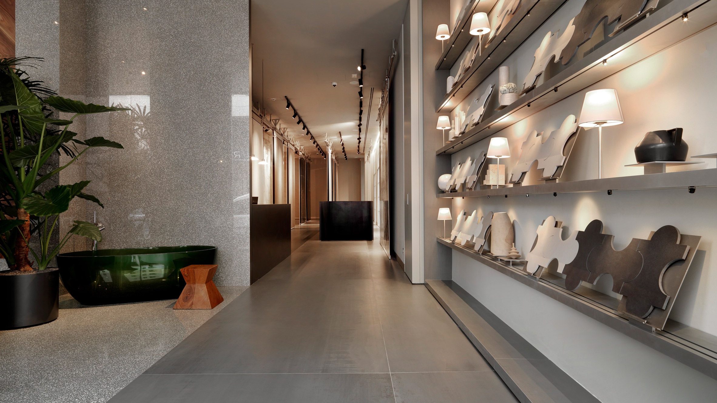 Marazzi showroom in Milan, designed by Antonio Citterio and Patricia Viel