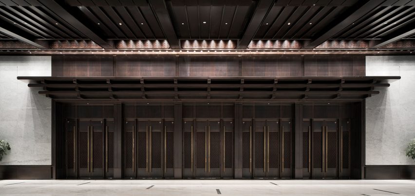 Detail of Multi-purpose hall in Shaoxing Hotel by Architectural Design and Research Institute at Zhejiang University UAD