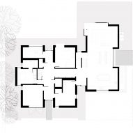 Ground floor plan of Push-Pull House by Cullinan Studio