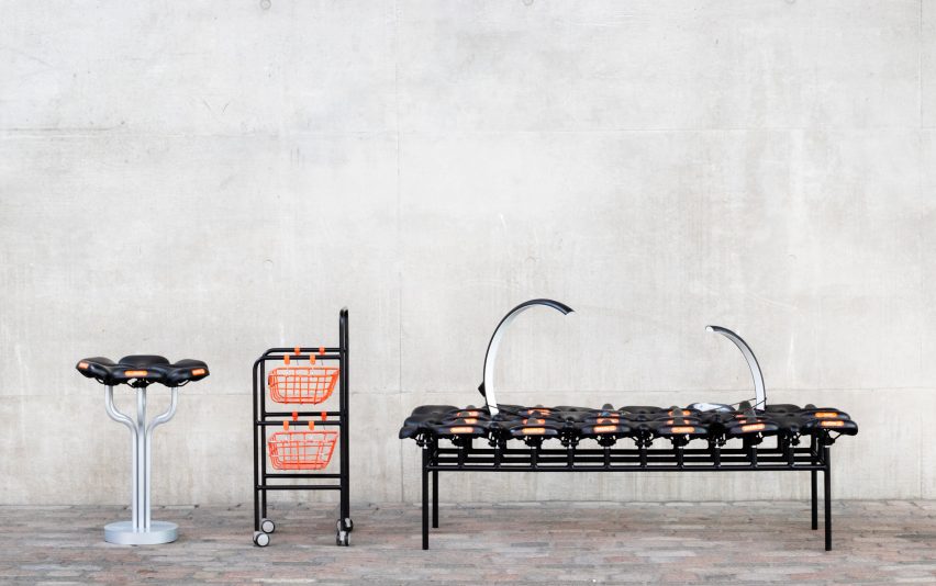 Qiang Huang's Bike Scavengers furniture is made from salvaged shared bicycles