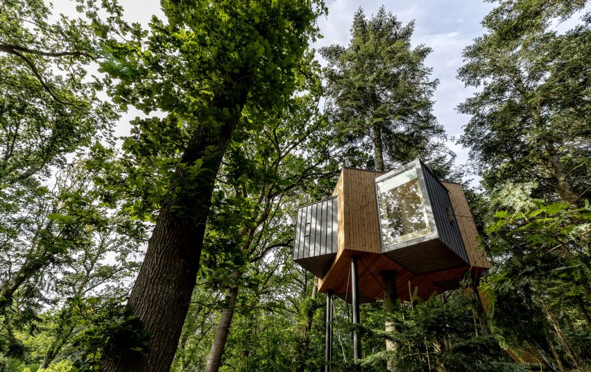 Treetop hotel cabin for LÃ¸vtag by Sigurd Larsen