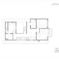 First floor plan of Song House by AZL Architects