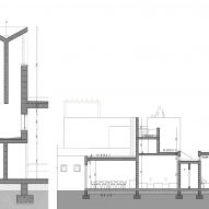 Windcatcher chimney technical detail drawing of SOS Children's Village by Urko Sanchez Architects