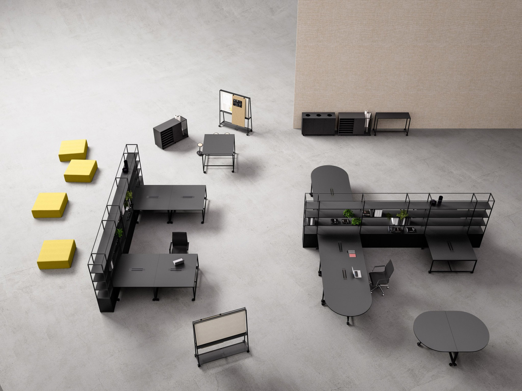 Atelier modular furniture for offices by Gensler