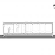 Section A-A of House in Konohana by FujiwaraMuro Architects