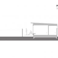 Section B-B of House in Konohana by FujiwaraMuro Architects