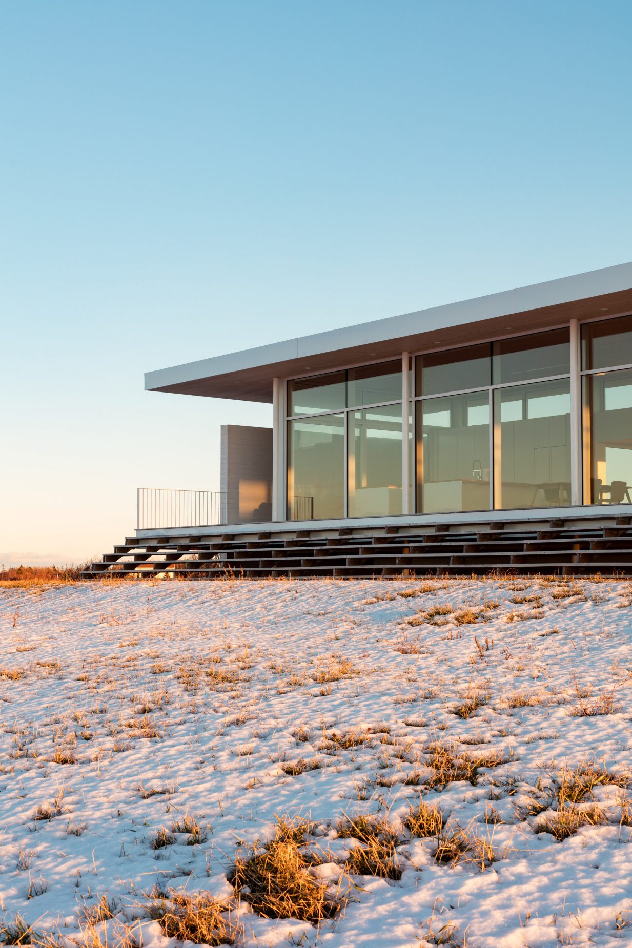 Atelier Pierre Thibault Builds Slender Leblanc Residence On Sandy Canadian Coast