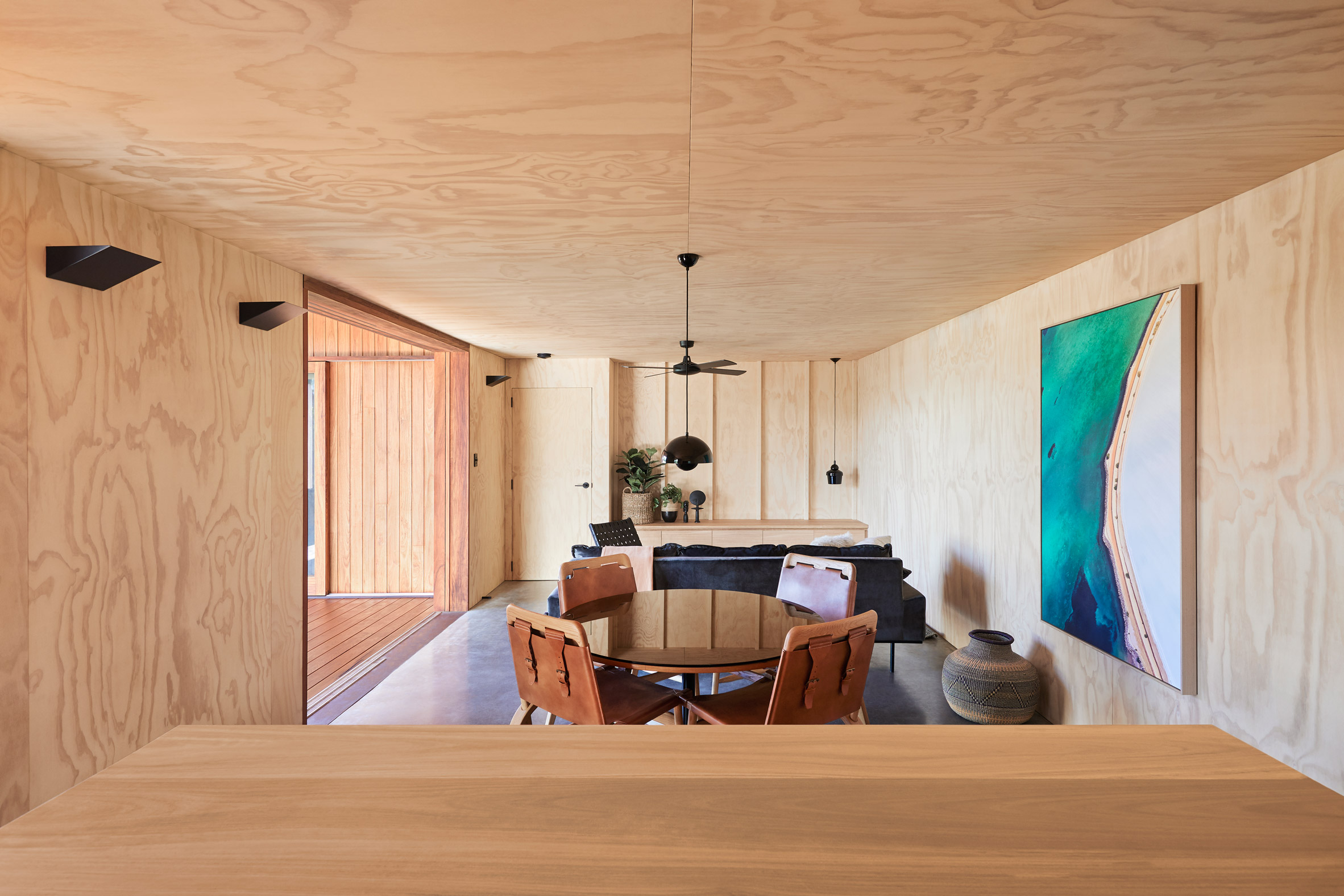 Living room of OCM House by Studio Jackson Scott