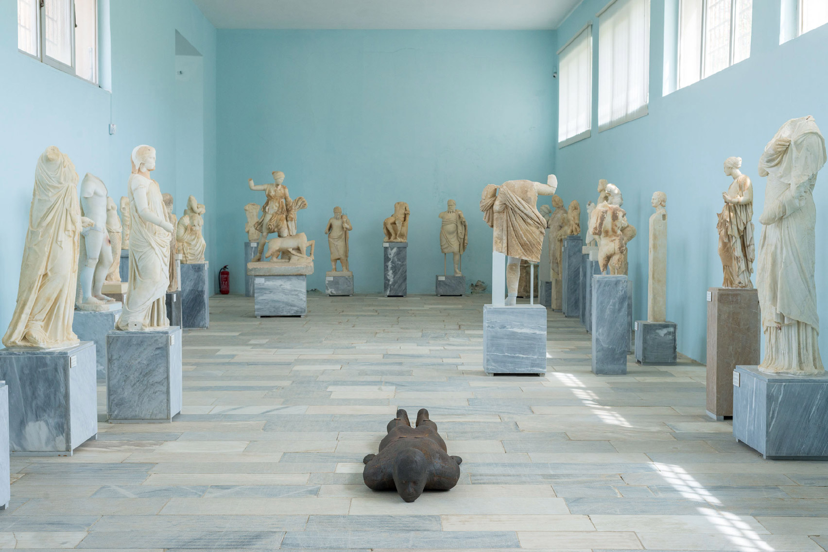 Sight exhibition on Delos by Anthony Gormley