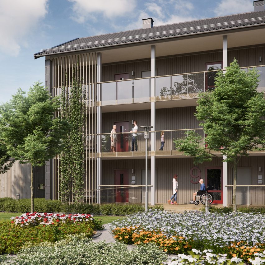 IKEA and Queen of Sweden adapt modular BoKlok housing for the elderly