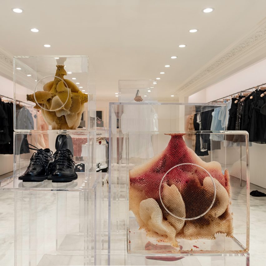 Francis Bacon prints and honeycomb feature in Simone Rocha's Hong Kong store