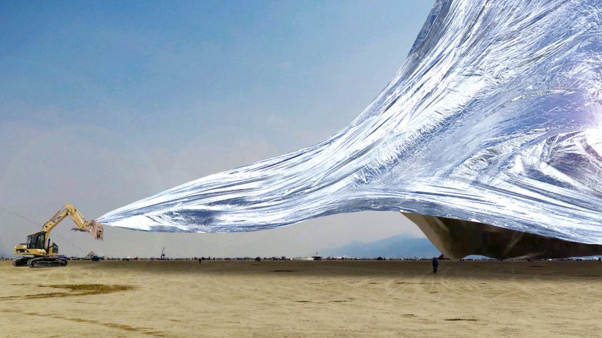 NASA Blanket installation at Burning Man 2018