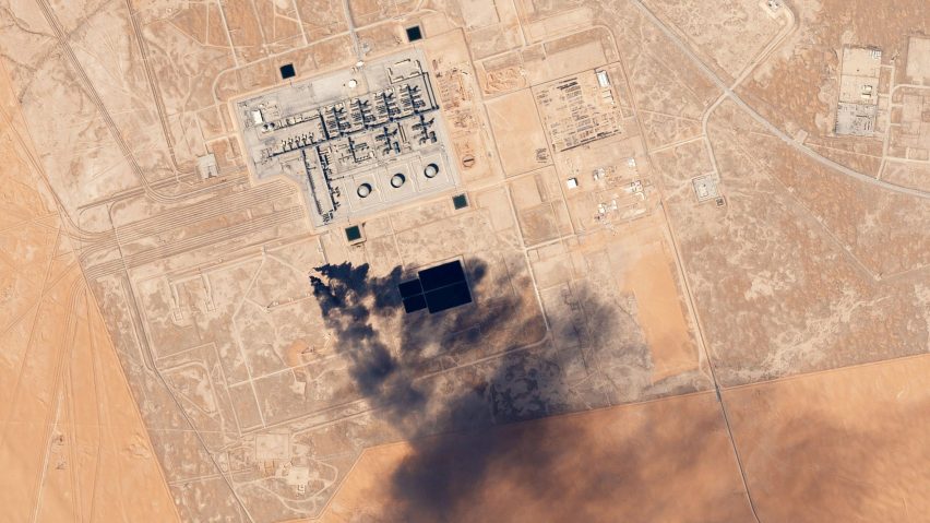 Khurais oil field in Saudi Arabia produces a proportion of the world's oil supply