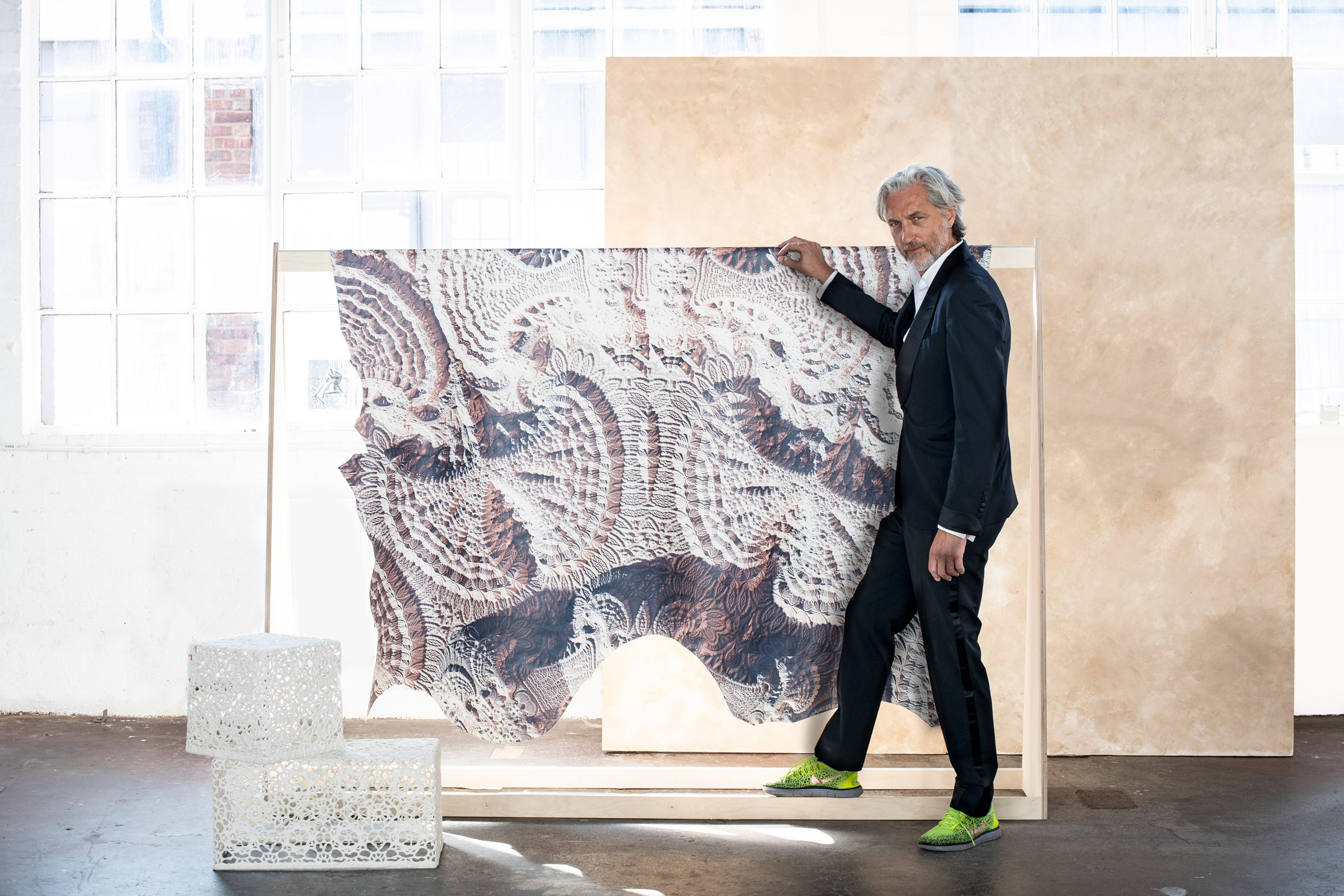 Marcel Wanders creates digitally printed leather hide for Bill Amberg