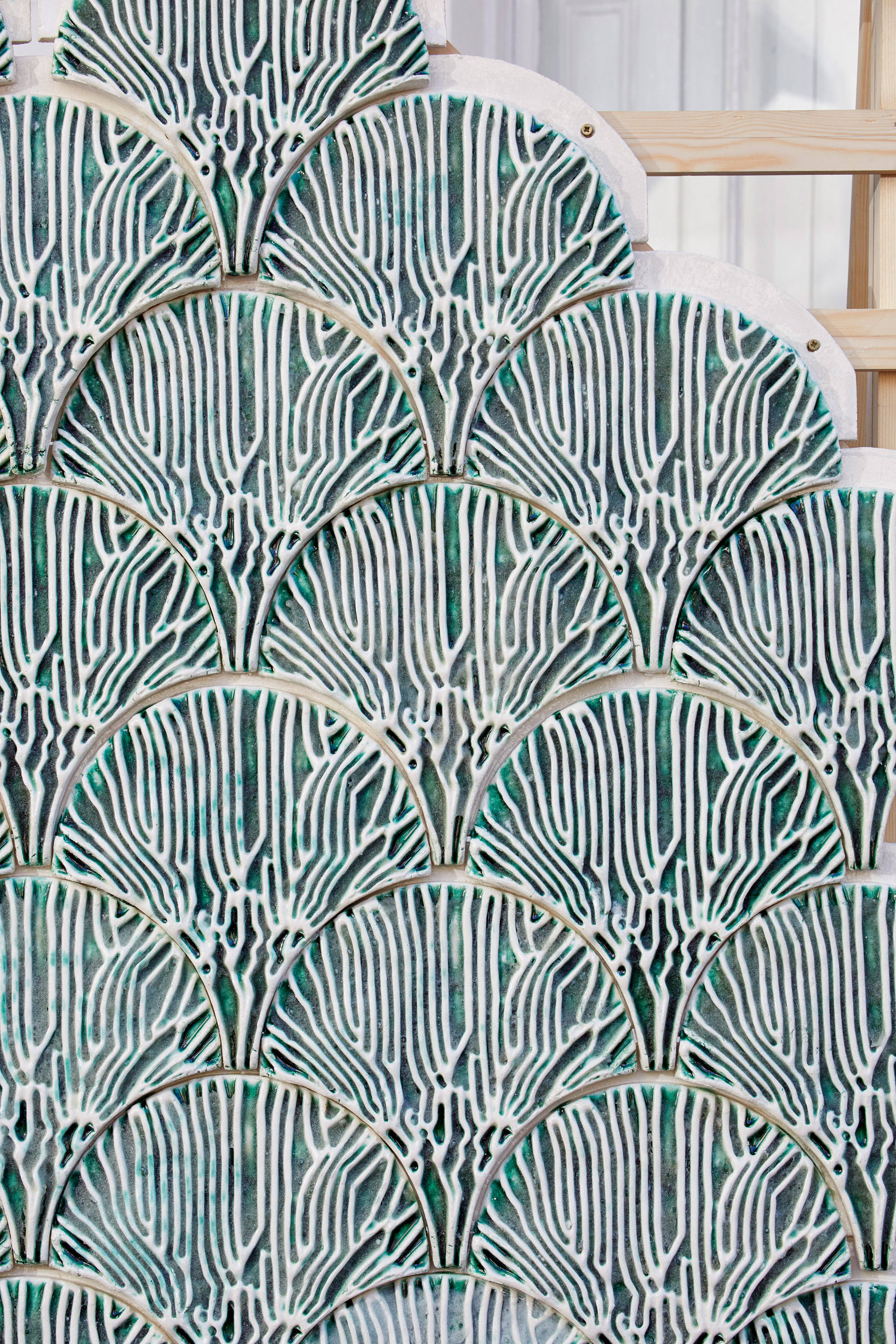 Algae tiles Indus by Bio-ID Lab at the London Design Festival 2019