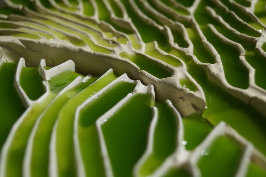 Algae tiles Indus by Bio-ID Lab at the London Design Festival 2019