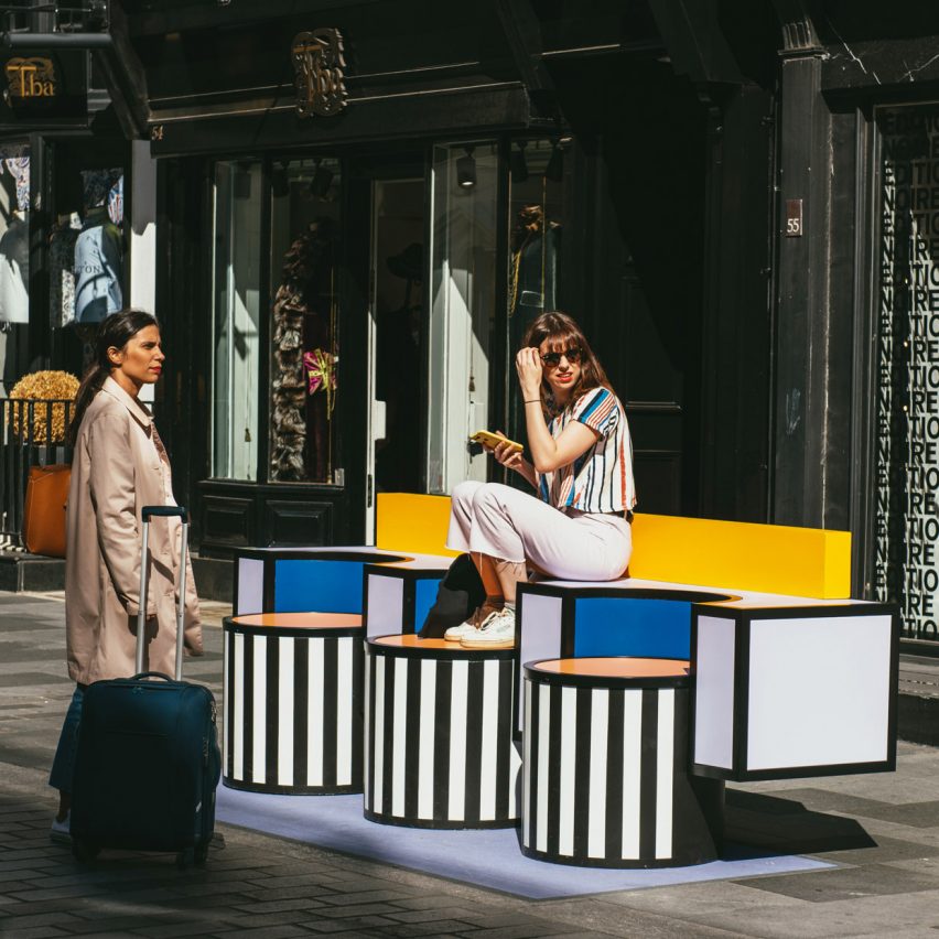 Camille Walala transforms London street into colourful "urban living room"