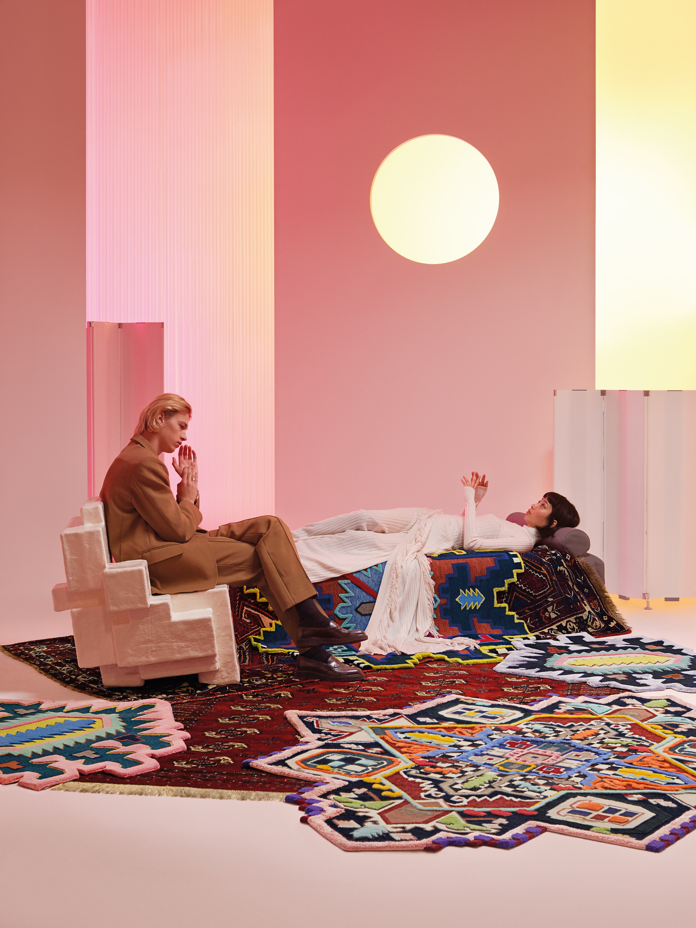 Rug invaders by the Cc-Tapis design-lab for the Spectrum catalogue. Photography is by Alessandro Oliva.