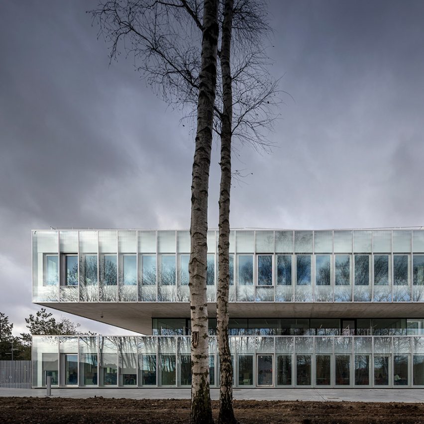 Kaan Architecten designs stacked glass Eurartisanat headquarters in Lille