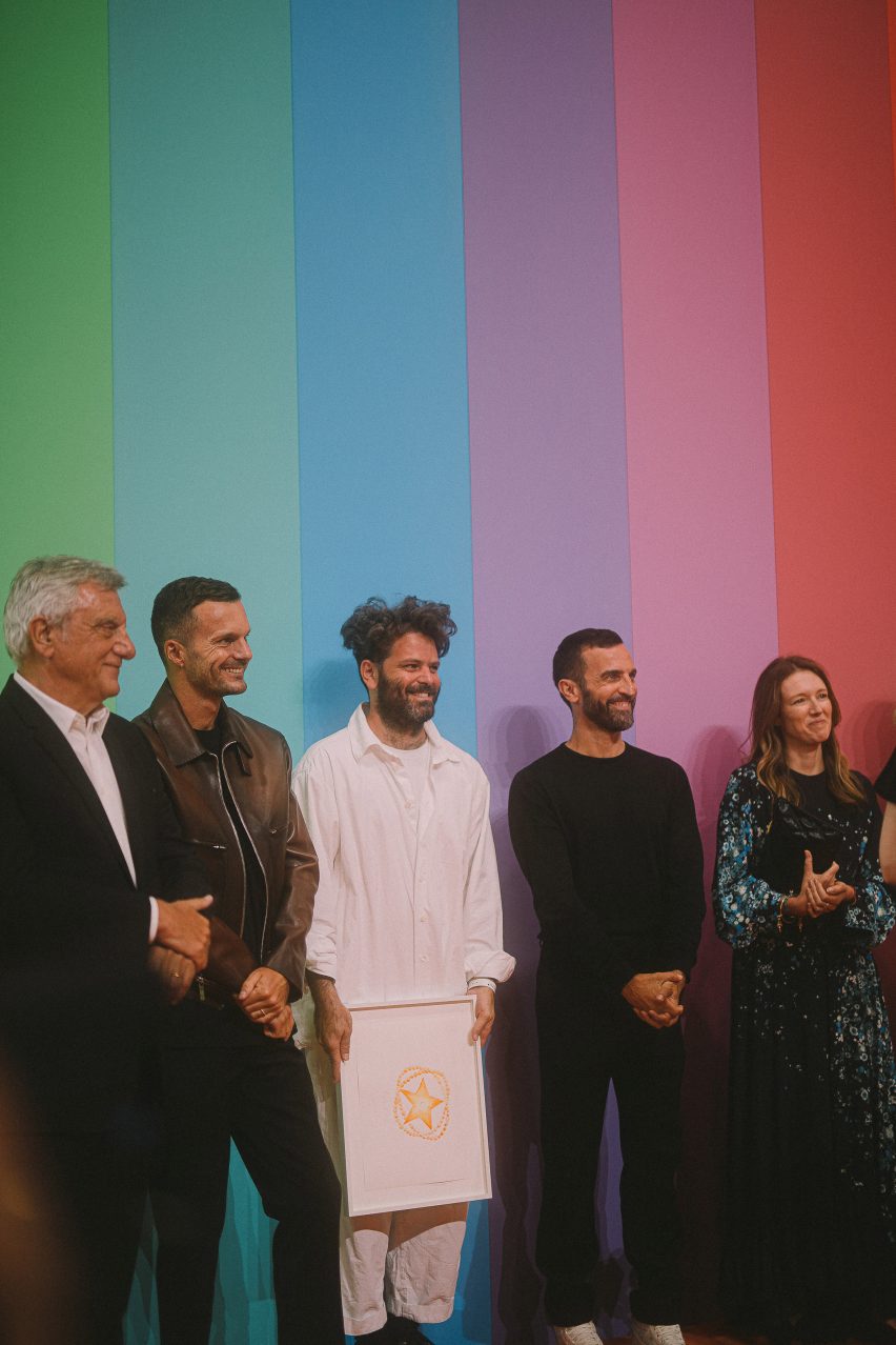 Winner of Karl Lagerfeld Prize Hed Mayner at LVMH 2019