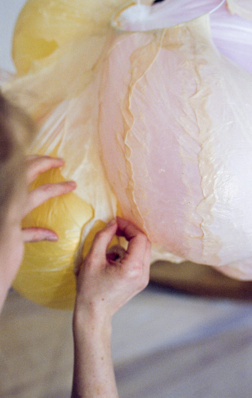 Kathrine Barbro Bendixen uses cow intestines for lighting