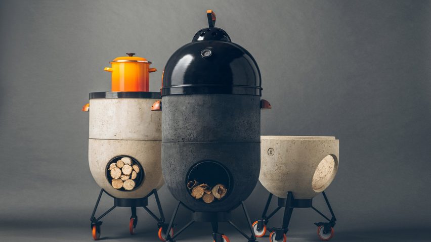 Multipurpose barbecue grill fire by Noori