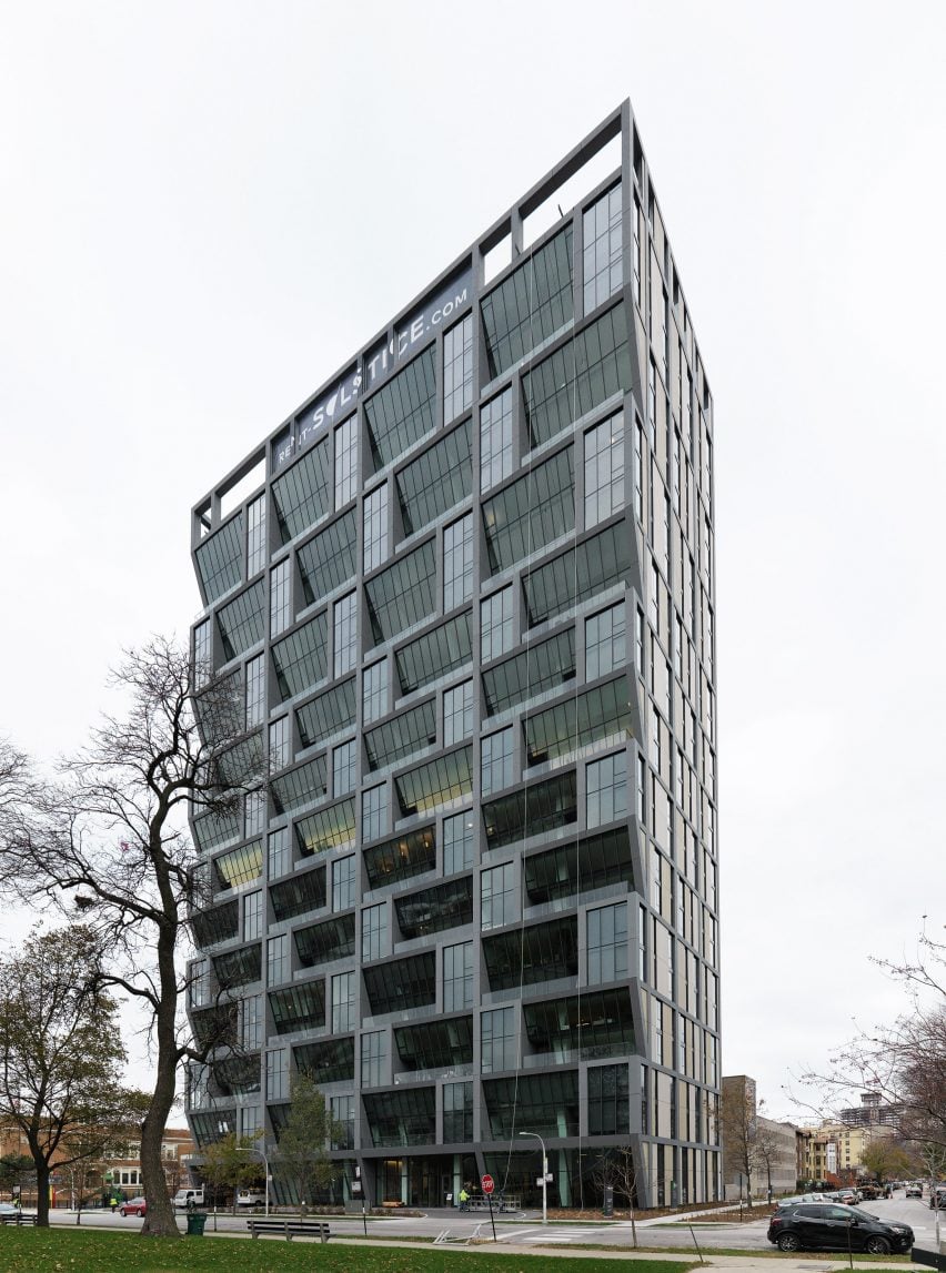 Rieder Group concrete cladding on Solstice on the Park by Studio Gang