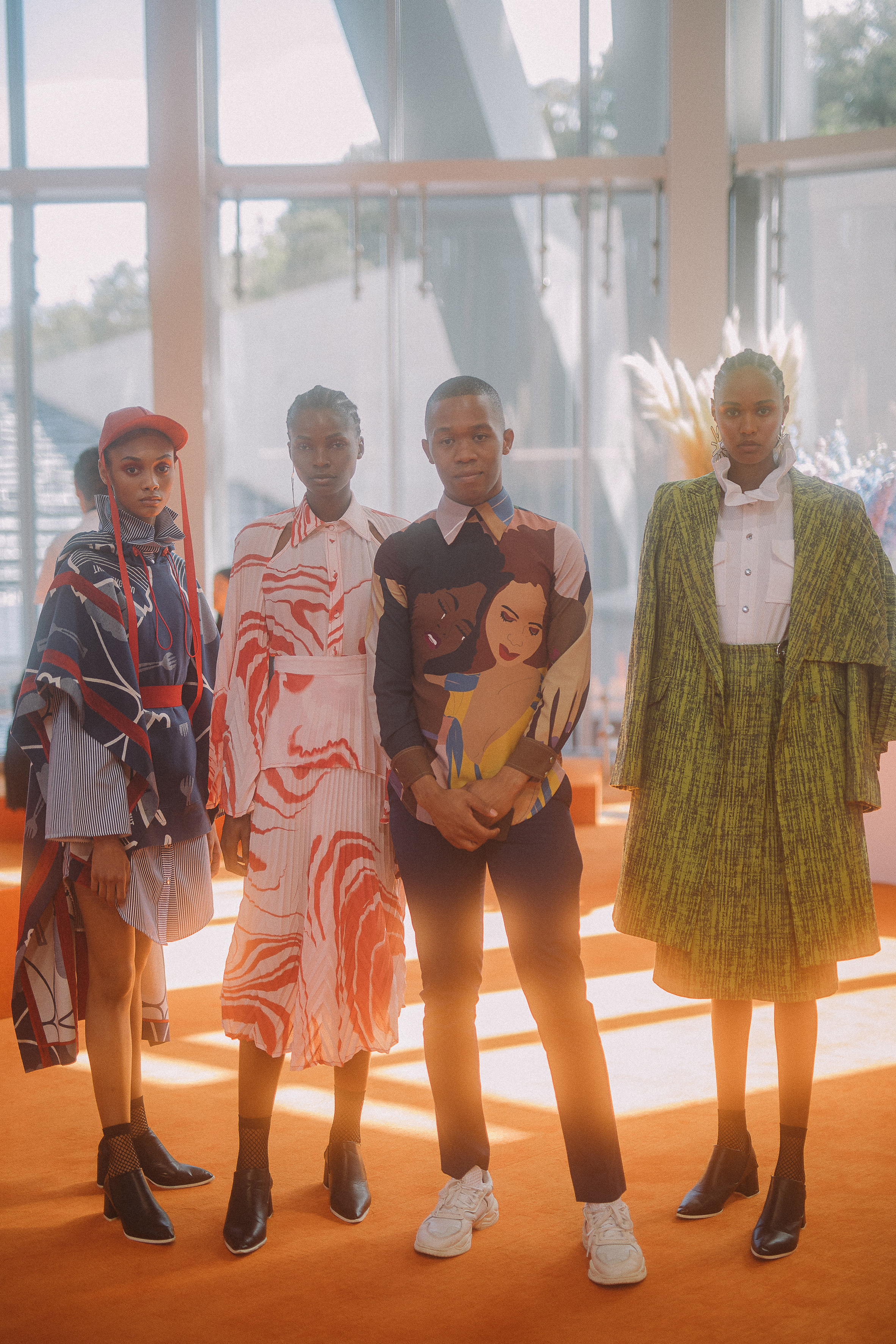 Winner of Grand Prize Thebe Magugu at LVMH 2019