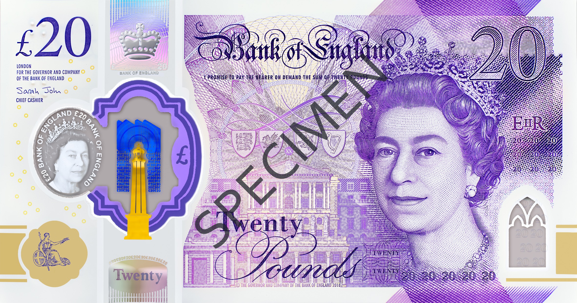 Britain's new £20 note is its "most secure" to date