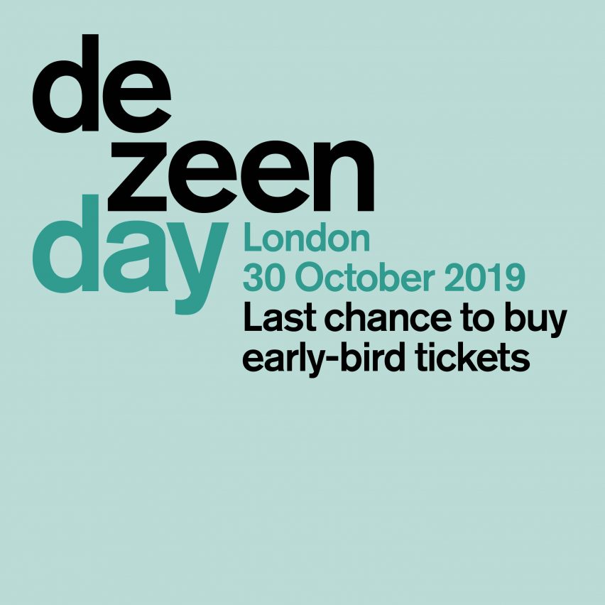 Dezeen Day 2019 last chance to buy early-bird tickets