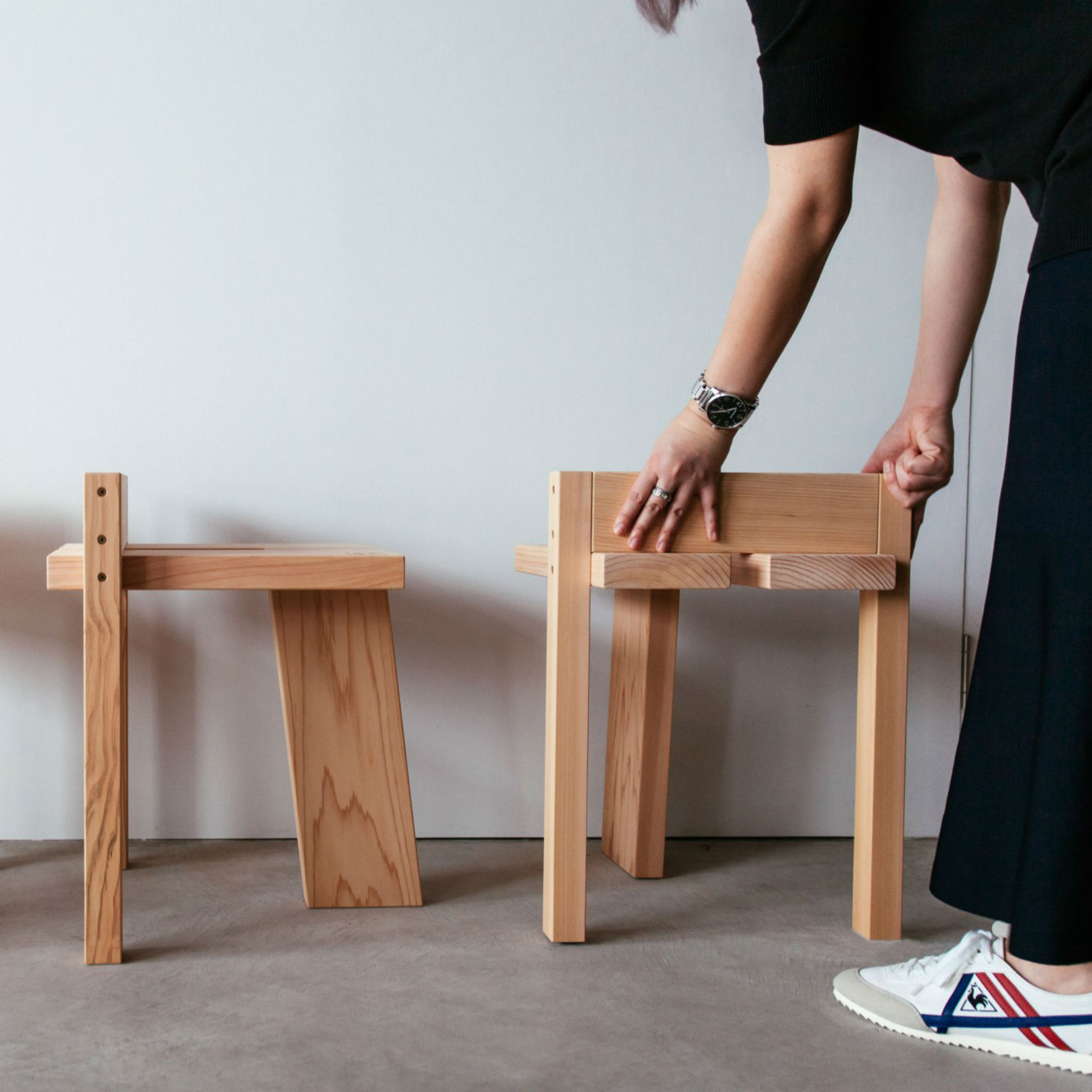 Tripodal stool, which was longlisted in the furniture design category, was chosen by readers
