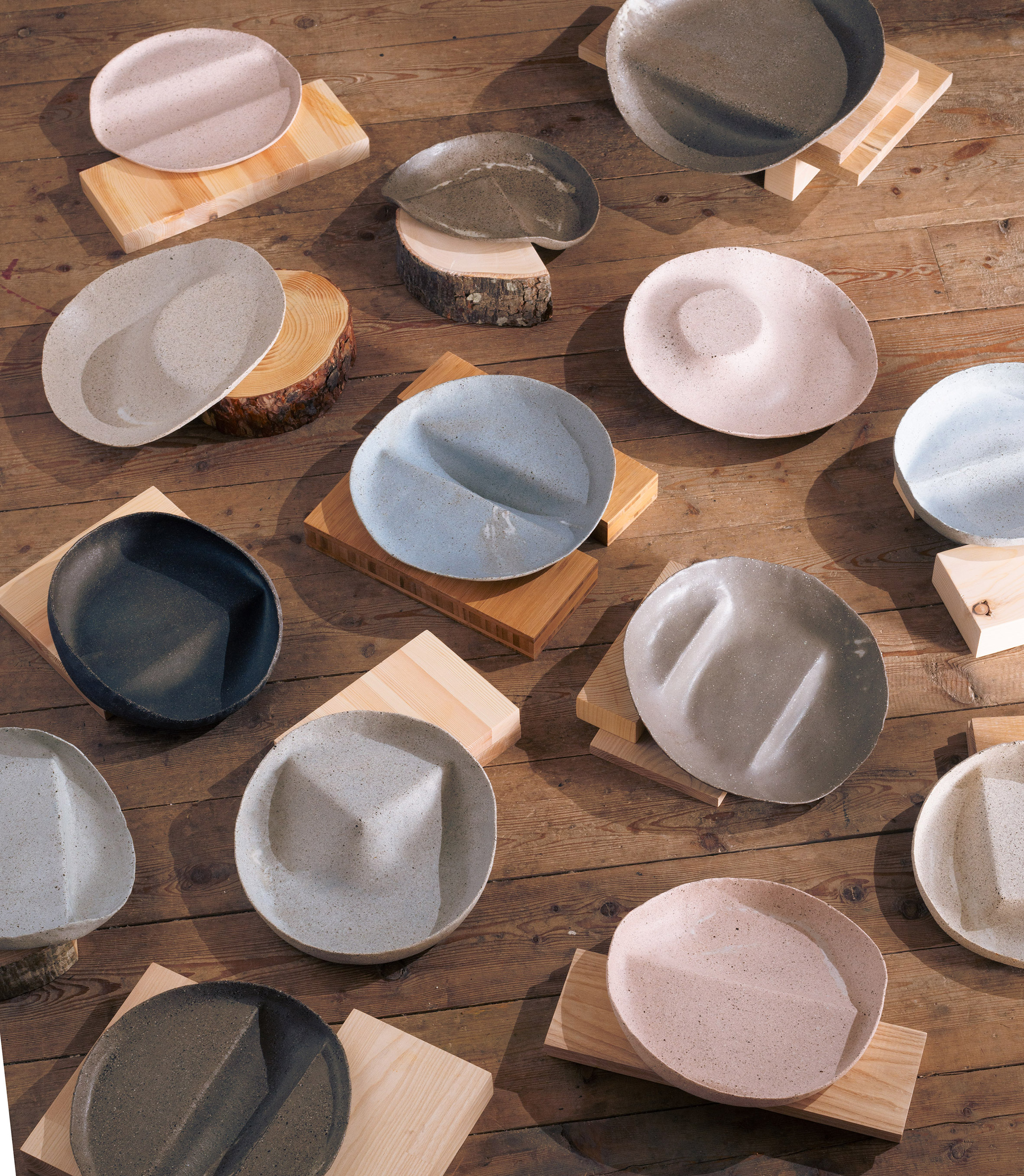 Non-traditional tableware created for Experimental Gastronomy dinner