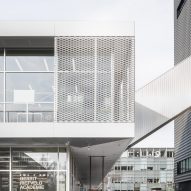 Paulien Bremmer wraps "social hub" for Gerrit Rietveld Academie in woven-steel screens