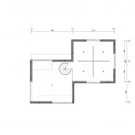 First floor plan of House in Ashiya by Kazunori Fujimoto Architects & Associates