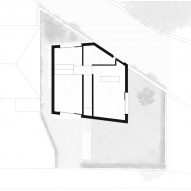 First floor plan of House in a Garden by David Leech Architects