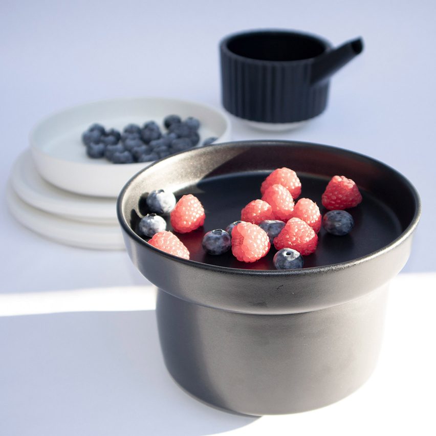 L'art de la table by Irina Flore are mix-and-match ceramic containers, bowls and plates