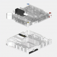 Exploded axonometric diagram of The Last Redoubt: first architectural model museum by Wutopia Lab
