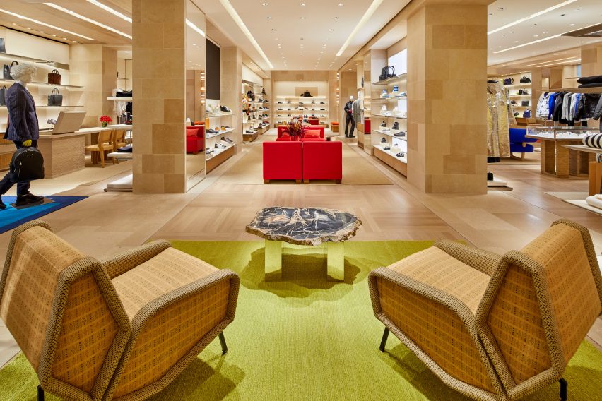 Louis Vuitton store on London's New Bond Street, designed by Peter Marino