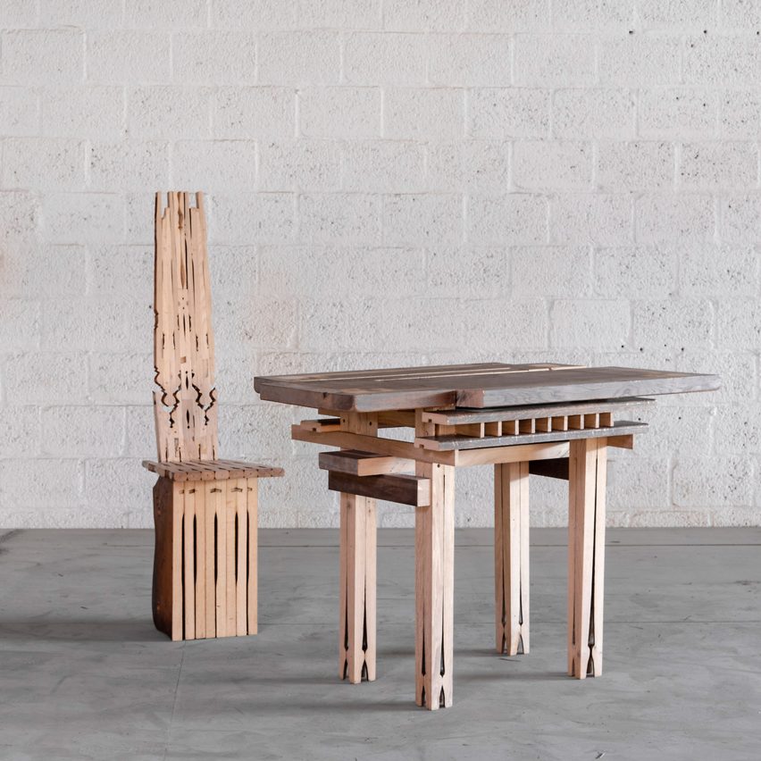 Micheline Nahra deconstructs and reconstructs a dining set 