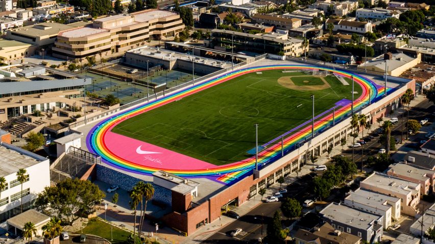 Nike paints Los Angeles running track 