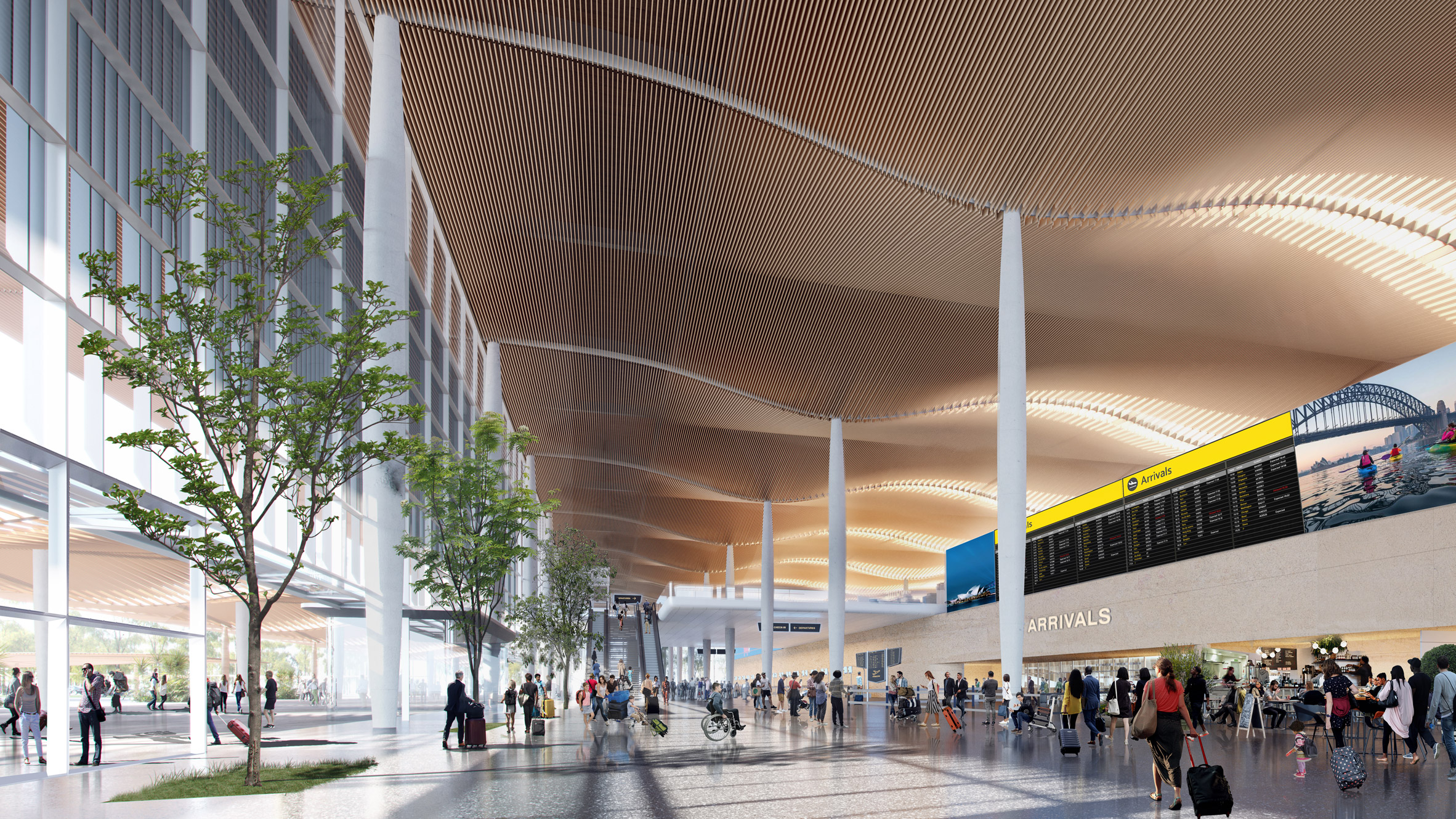Visuals of Western Sydney International Airport by Zaha Hadid Architects and Cox Architecture in Australia