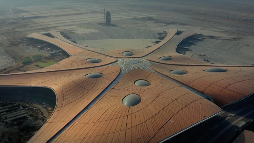 Zaha Hadid Architects' giant starfish-shaped airport opens in Beijing