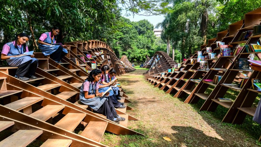 Bookworm pavilion by Nudes in Mumbai, India