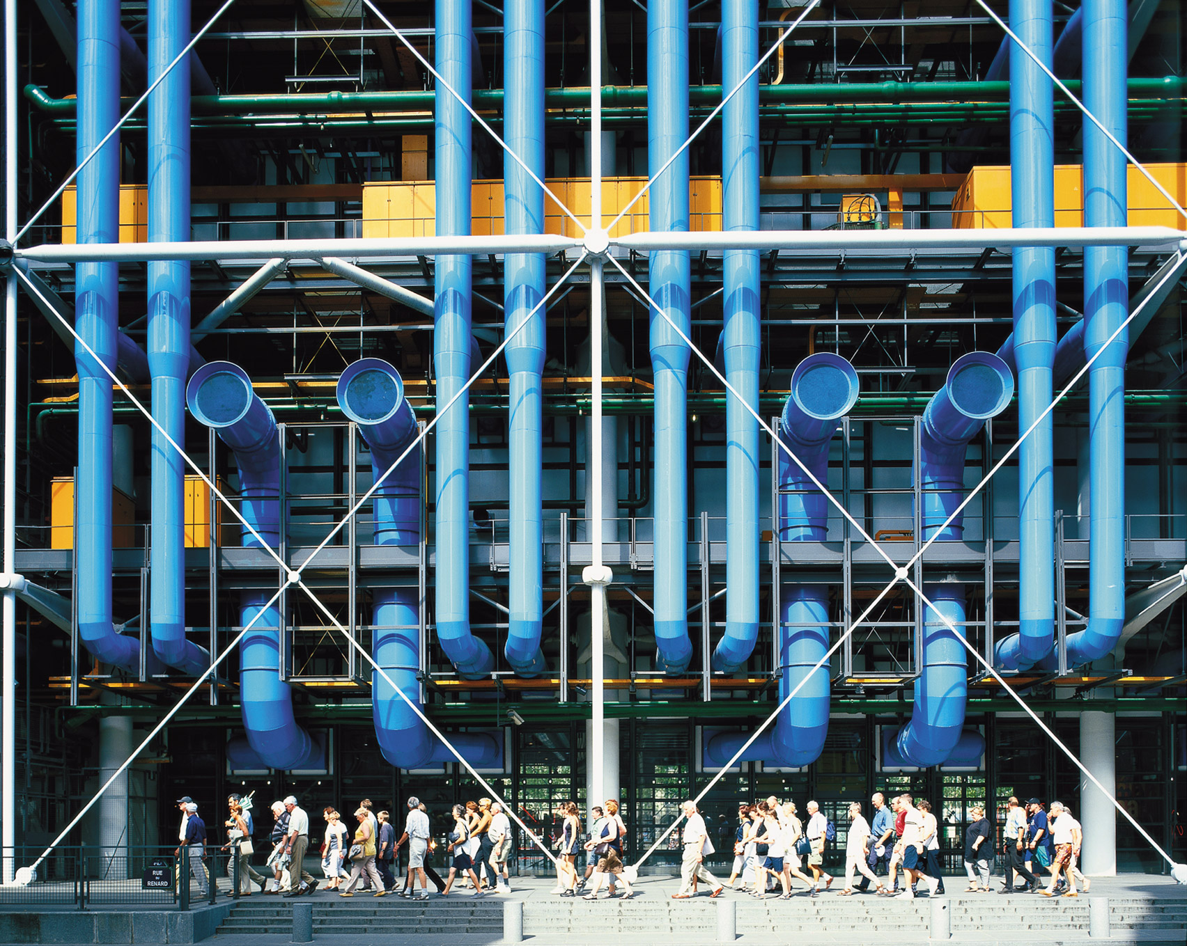The exterior of the Centre Pompidou by Richard Rogers and Renzo Piano