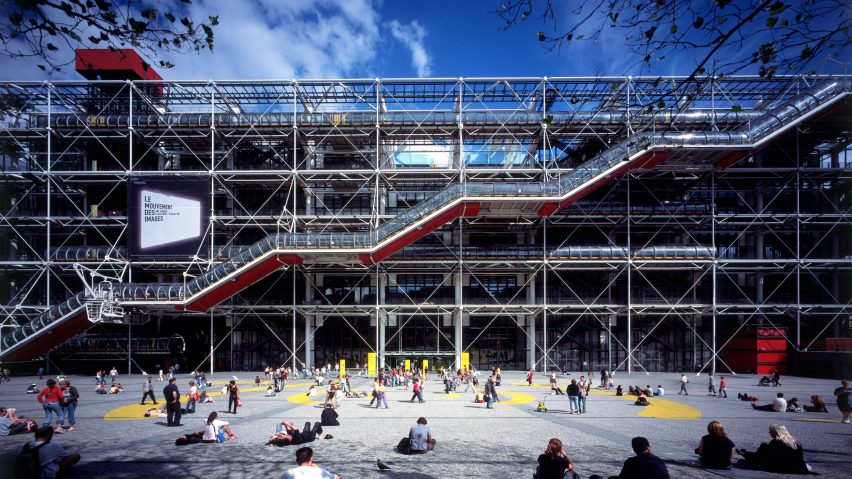 The exterior of the Centre Pompidou by Richard Rogers and Renzo Piano