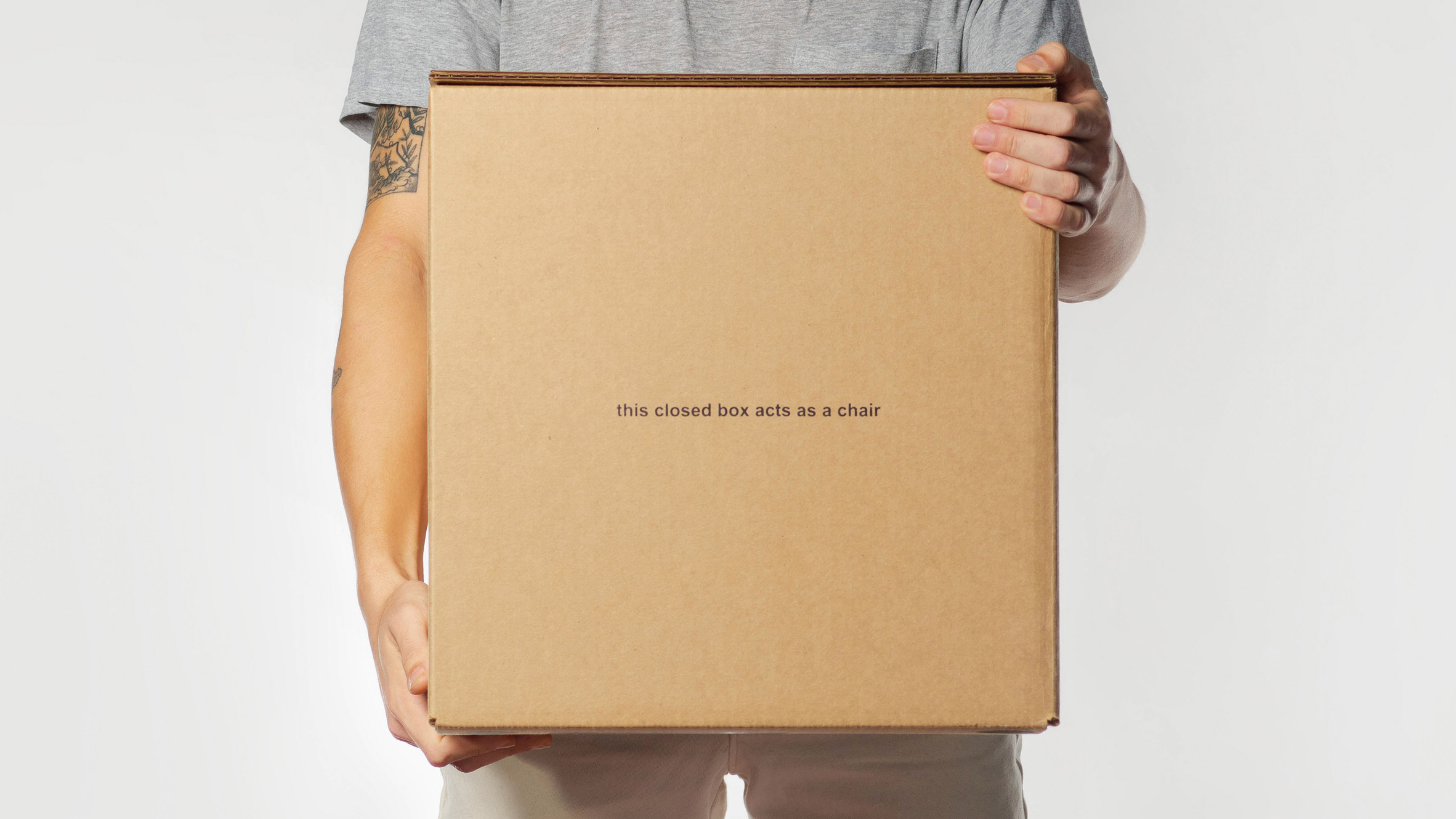 Studio dtttww reimagines cardboard box as "accidental chair"